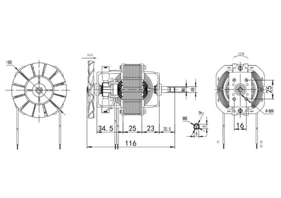 Высокая скорость 110-220VAC Мотор однофазной AC беговой дорожки с натянутым валом по доступной цене