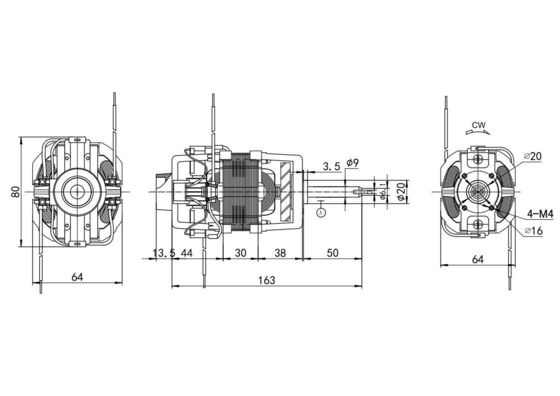 Мотор беговой дорожки высокой скорости 370w 230v 50/60Hz 12000 оборотов в минуту однофазный шум 75dB универсальный